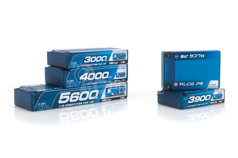LRP 3000 - SHORTY LCG P5 - 110C/55C - 7.4V LiPo - 1/10 Competition Car Line Hardcase