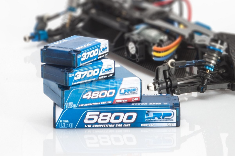 LRP 3700 - Saddle Pack LCG - 110C/55C - 7.4V LiPo - 1/10 Competition Car Line Hardcase