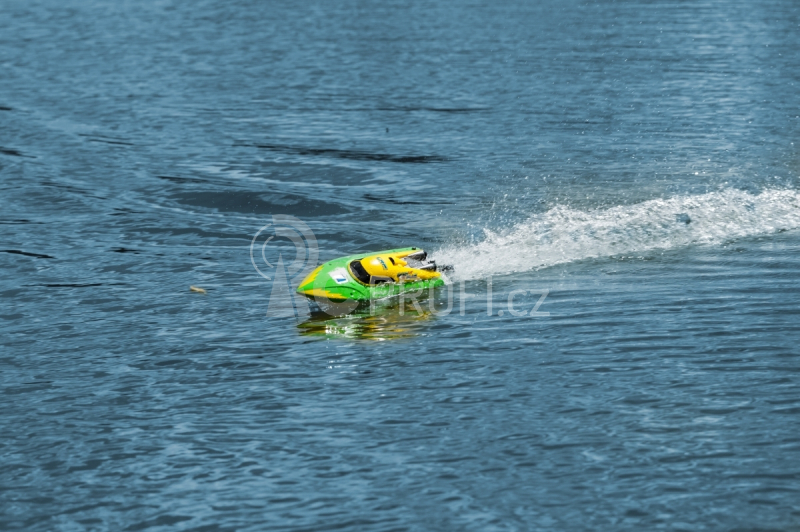 LRP Deep Blue 340 2,4 High-Speed Racing loď RTR - žluto/zelená