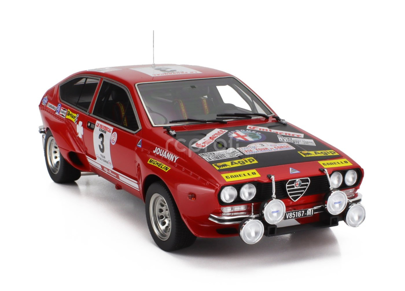 Ls-collectibles Alfa romeo Alfetta Gt Gr.2 (night Version) N 3 3rd Rally Tour De Course 1975 Jean Claude Andruet - Yves Jouanny 1:18 Červená Černá