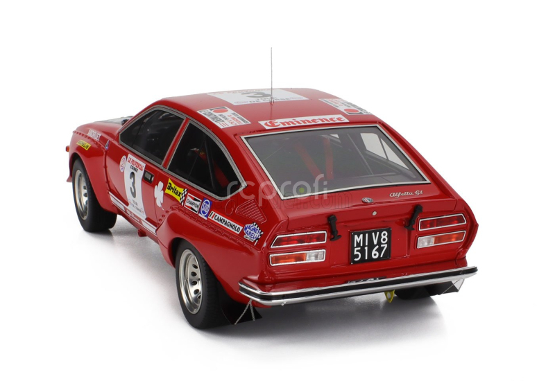 Ls-collectibles Alfa romeo Alfetta Gt Gr.2 (night Version) N 3 3rd Rally Tour De Course 1975 Jean Claude Andruet - Yves Jouanny 1:18 Červená Černá