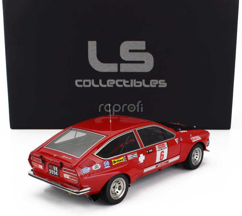Ls-collectibles Alfa romeo Alfetta Gt Gr.2 (night Version) N 6 Winner Rally Isola D'elba 1975 Amilcare Ballestrieri - Enrico Gigli 1:18 Červená Černá
