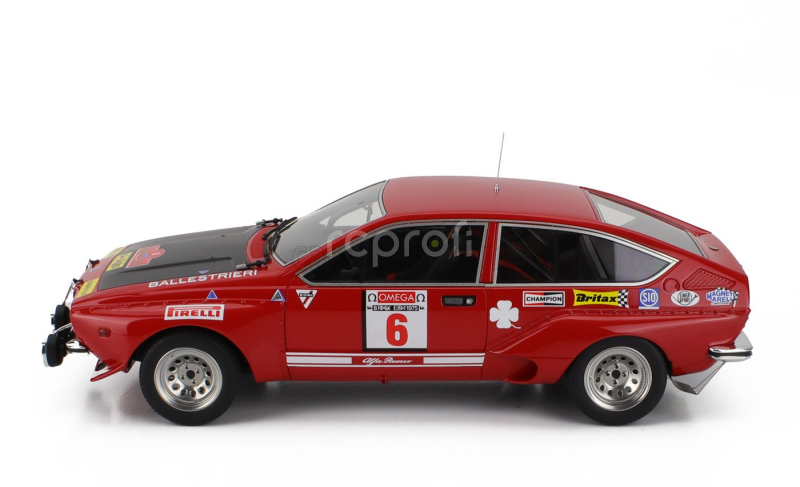 Ls-collectibles Alfa romeo Alfetta Gt Gr.2 (night Version) N 6 Winner Rally Isola D'elba 1975 Amilcare Ballestrieri - Enrico Gigli 1:18 Červená Černá