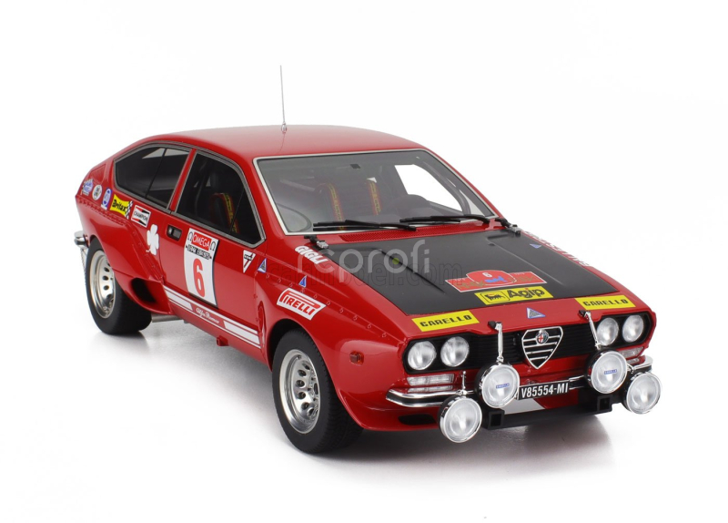 Ls-collectibles Alfa romeo Alfetta Gt Gr.2 (night Version) N 6 Winner Rally Isola D'elba 1975 Amilcare Ballestrieri - Enrico Gigli 1:18 Červená Černá