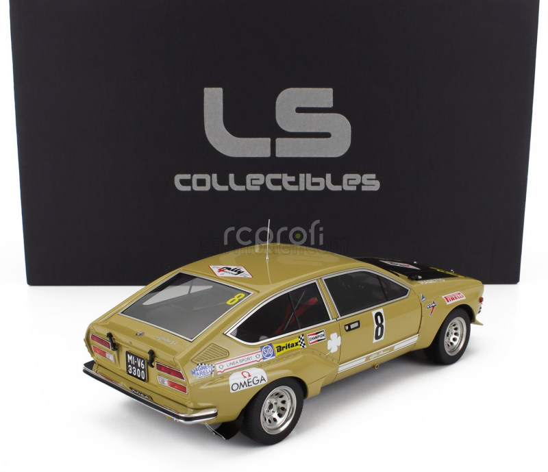 Ls-collectibles Alfa romeo Alfetta Gt Gr.2 (night Version) N 8 4th Rally Quattro Regioni 1975 Francesco Svizzero - Gianfranco Masetto 1:18 Giallo Piper Žlutá Černá