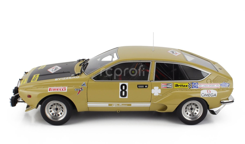 Ls-collectibles Alfa romeo Alfetta Gt Gr.2 (night Version) N 8 4th Rally Quattro Regioni 1975 Francesco Svizzero - Gianfranco Masetto 1:18 Giallo Piper Žlutá Černá