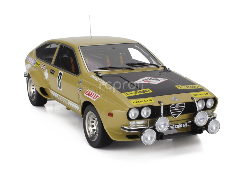 Ls-collectibles Alfa romeo Alfetta Gt Gr.2 (night Version) N 8 4th Rally Quattro Regioni 1975 Francesco Svizzero - Gianfranco Masetto 1:18 Giallo Piper Žlutá Černá