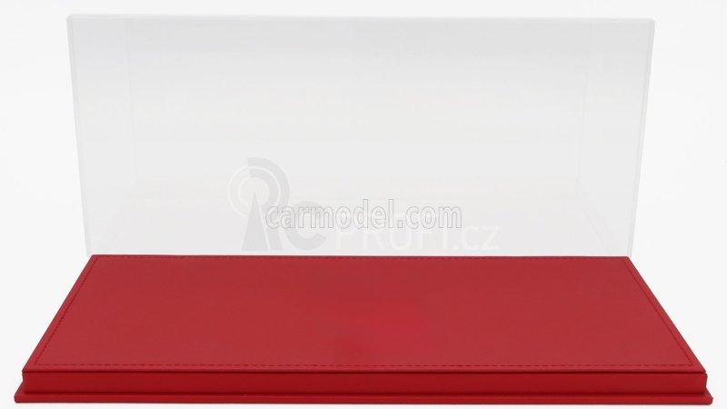 Luxbox Vetrina display box Base In Ecopelle Rossa 1:18, červená