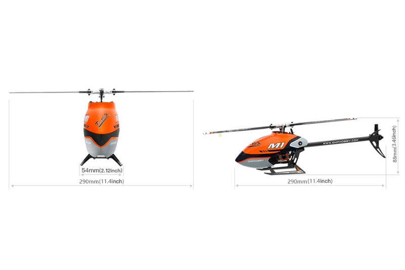 RC vrtulník M1 V1, oranžová