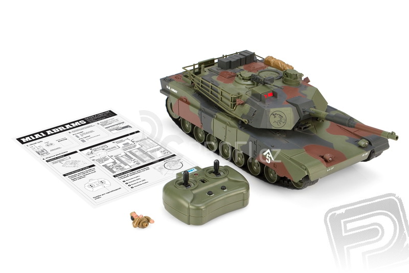 M1A1 Abrams 1:20 RC tank 2.4 Ghz voděodolný podvozek