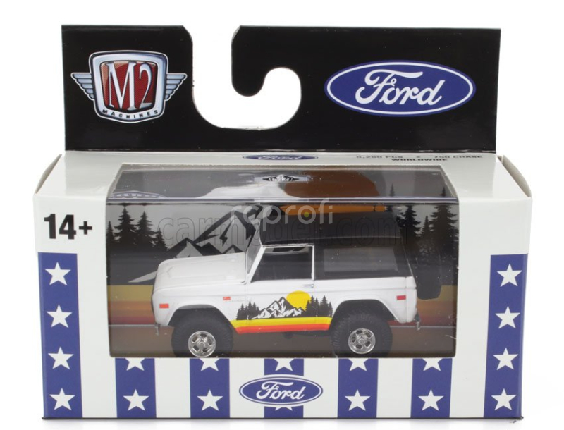 M2-machines Ford usa Bronco 1976 1:64 Bílá Černá
