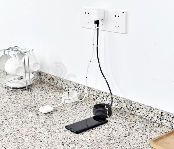 Magnetický samonavíjecí USB nabíjecí kabel (Micro USB) (180 cm)