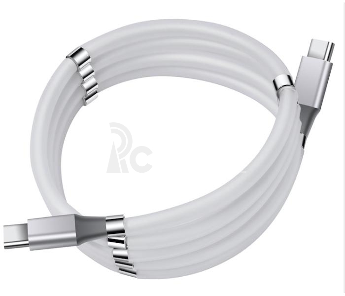 Magnetický samonavíjecí USB nabíjecí kabel (Type-C to Type-C)(90cm)