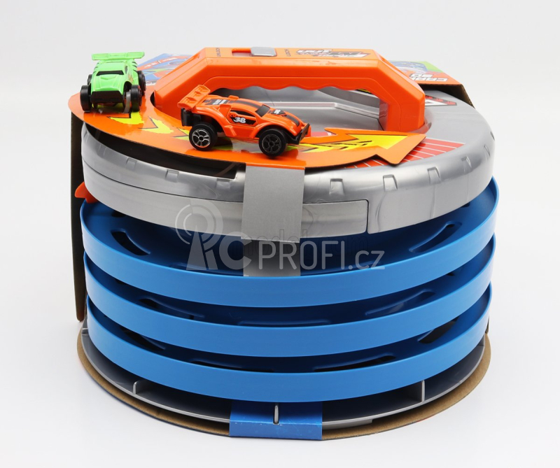 Maisto Accessories Diorama - Go Fast Garage With 2x Cars Included 1:64 Orange