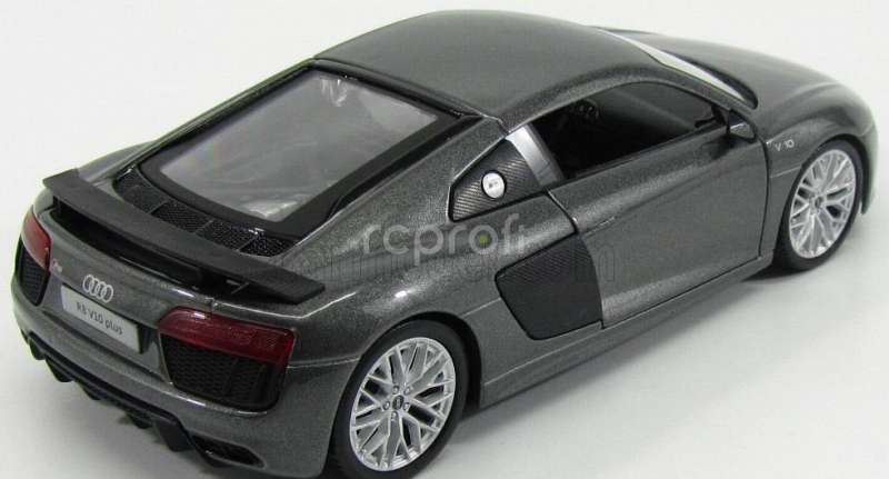 Maisto Audi R8 V10 Plus Coupe 2015 1:24 Šedý Metamfetaminový Uhlík