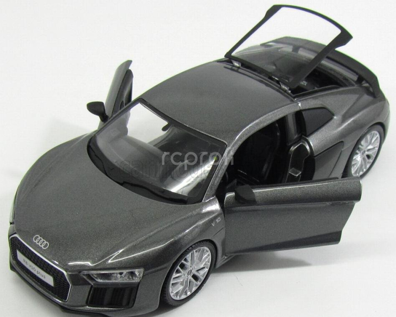 Maisto Audi R8 V10 Plus Coupe 2015 1:24 Šedý Metamfetaminový Uhlík