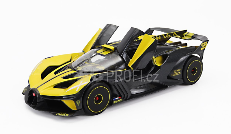 Maisto Bugatti Bolide W16 8.0 Four-turbo 1850hp 500km/h 2020 1:24 Žlutá Černá