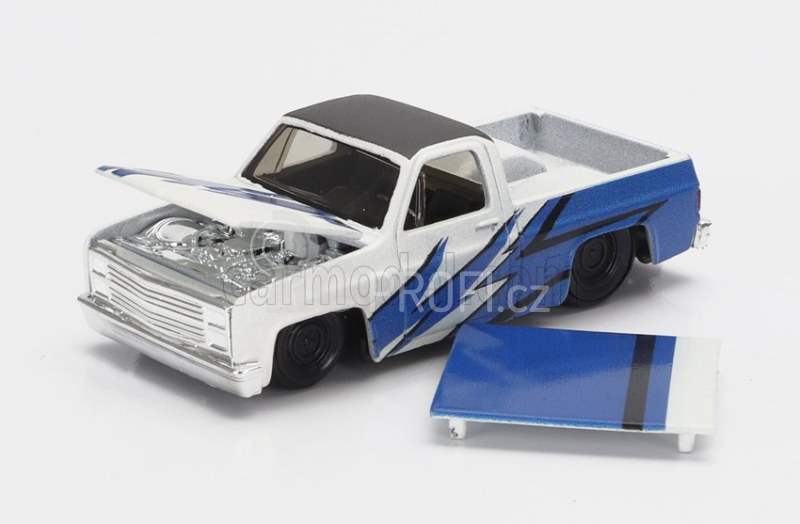 Maisto Chevrolet 1500 Pick-up With Trailer Car Transporter + Subaru Brx 2019 1:64 Modrá Bílá