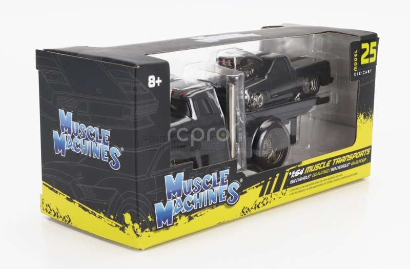 Maisto Chevrolet C-60 Flatbed Car Transporter 1966 With 454 Ss Pick-up Custom 1993 1:64 Black