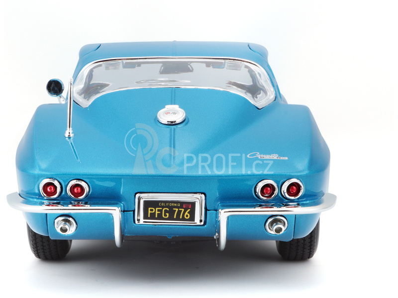 Maisto Chevrolet Corvette 1965 1:18 světle modrá metalíza