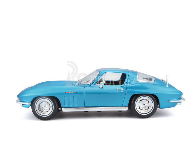 Maisto Chevrolet Corvette 1965 1:18 světle modrá metalíza