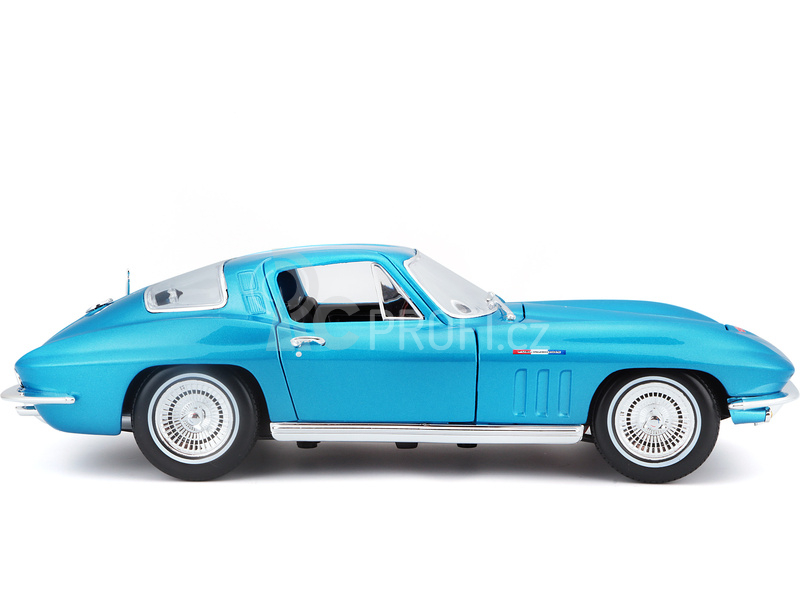 Maisto Chevrolet Corvette 1965 1:18 světle modrá metalíza