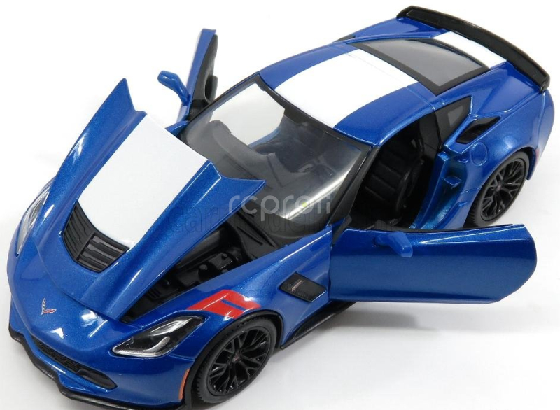 Maisto Chevrolet Corvette Grand Sport 2017 1:24 Modrá Met Bílá