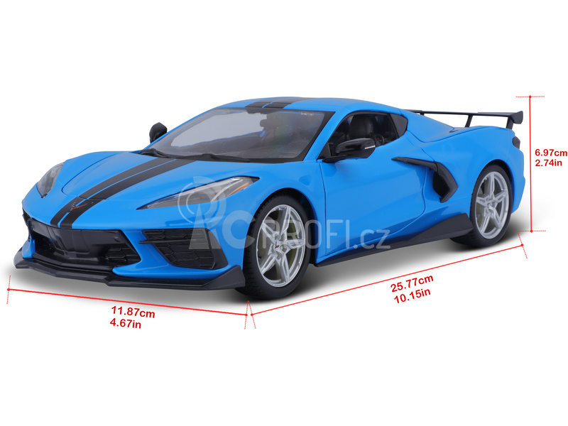 Maisto Chevrolet Corvette Stingray Coupe 2020 1:18 modrá