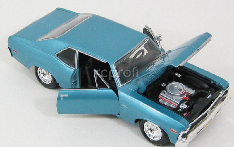 Maisto Chevrolet Nova Ss Coupe 1970 1:24 Světle Modrá Met