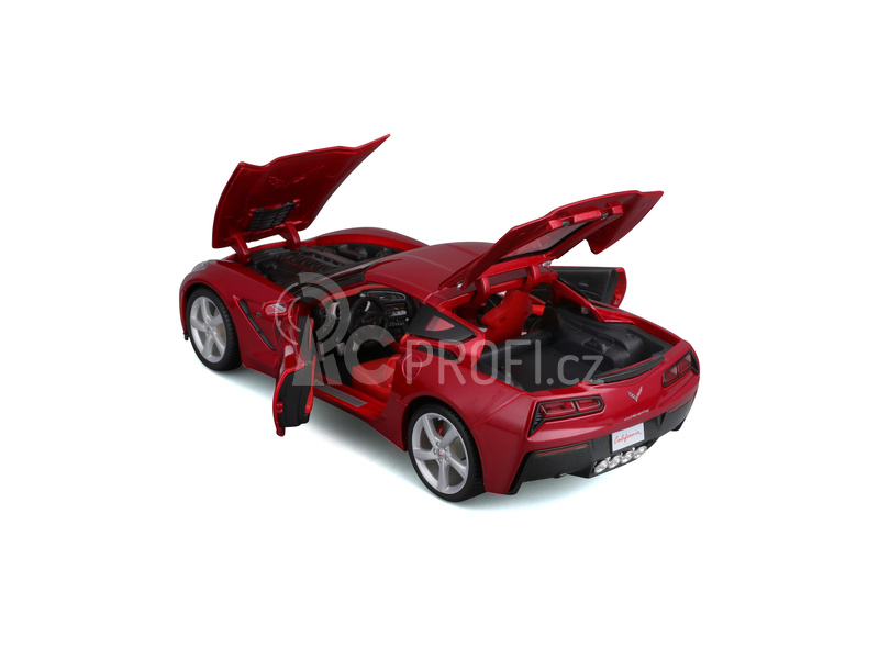 Maisto Corvette Stingray 2014 1:18 červená metalíza