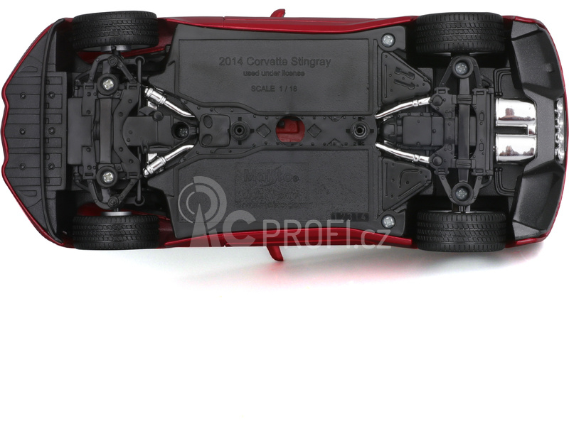 Maisto Corvette Stingray 2014 1:18 červená metalíza