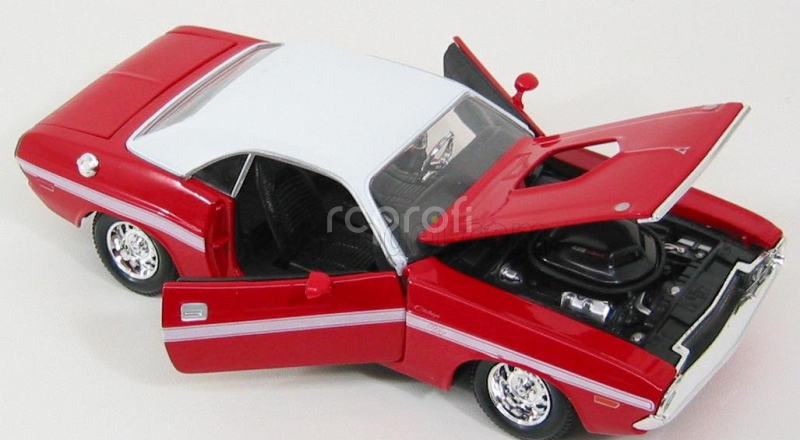 Maisto Dodge Challenger R/t Coupe 1970 1:24 Červená Bílá