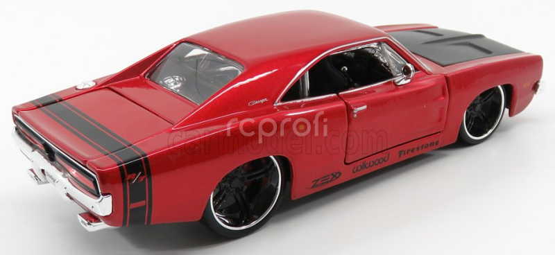 Maisto Dodge Chartger R/t Coupe 1969 1:24 Red Met Black