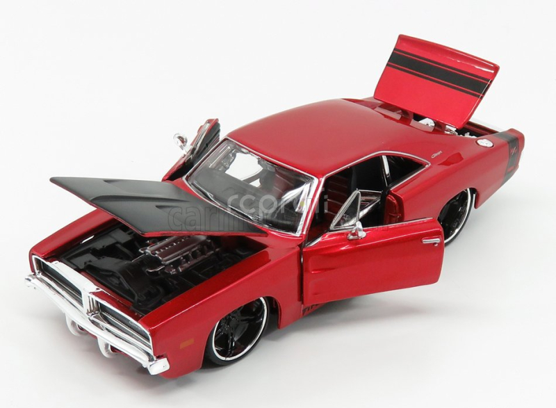 Maisto Dodge Chartger R/t Coupe 1969 1:24 Red Met Black