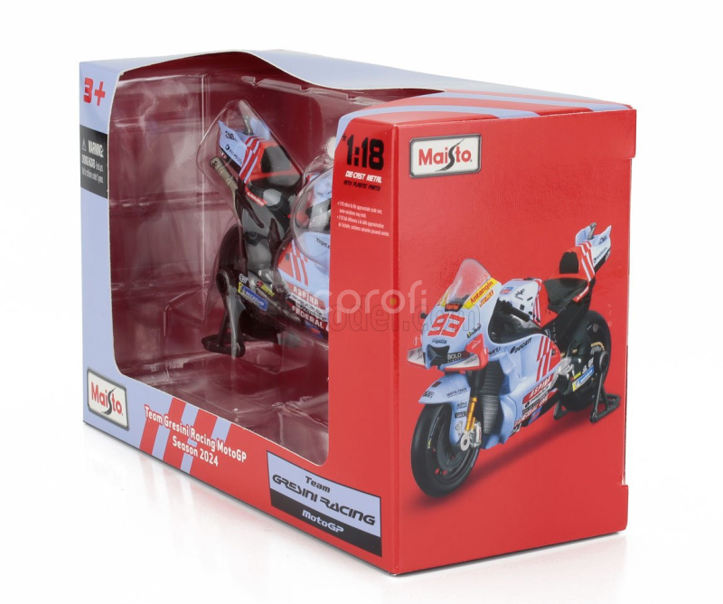 Maisto Ducati Desmosedici Gp23 Team Gresini Racing N 73 Motogp Season 2024 Alex Marquez 1:18 Světle Modrá