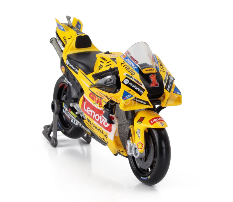 Maisto Ducati Desmosedici Gp23 Team Lenovo N 1 World Champion Motogp Italy Misano Livery Gp 2023 Francesco Bagnaia 1:18 Žlutá