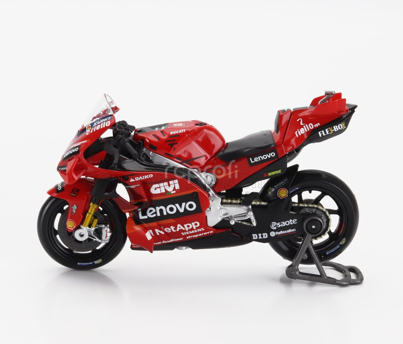 Maisto Ducati Set 2x Desmosedici Gp23 Team Lenovo N 1 World Champion Motogp Season 2023 Francesco Bagnaia + N 23 Motogp Season 2023 Enea Bastianini 1:18 Red