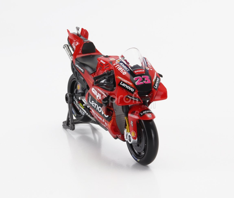 Maisto Ducati Set 2x Desmosedici Gp23 Team Lenovo N 1 World Champion Motogp Season 2023 Francesco Bagnaia + N 23 Motogp Season 2023 Enea Bastianini 1:18 Red