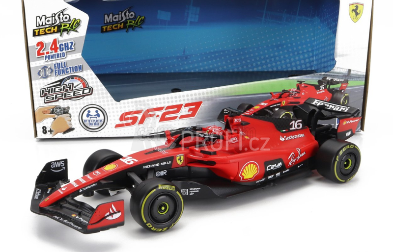 Maisto Ferrari F1  Sf-23 Team Scuderia Ferrari N 16 Season 2023 Charles Leclerc 1:24 Červená Černá