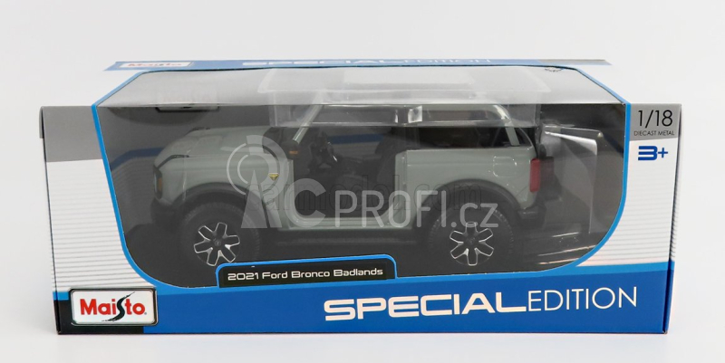 Maisto Ford usa Bronco Badlands Without Doors 2021 1:18 Grey