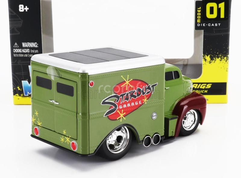 Maisto Ford usa Coe Van Truck Stardust Garage 2-assi Custom 1950 1:64 Zelená
