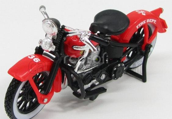 Maisto Ford usa F-1 Pick-up Custom Harley-davidson 1948 + Motorcycle Harley Davidson El Knucklehead 1936 Fire Departmen 1:24 Red