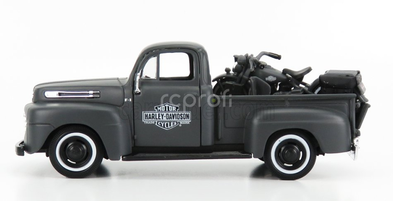 Maisto Ford usa F-1 Pick-up Custom Usa Harley-davidson 1948 + Motorcycle Harley Davidson Wla Flathead 1942 1:24 Matt Grey