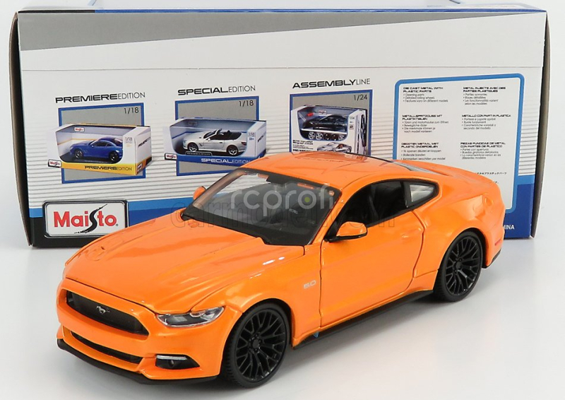 Maisto Ford usa Mustang 5.0 Gt Coupe 2015 1:24 Orange
