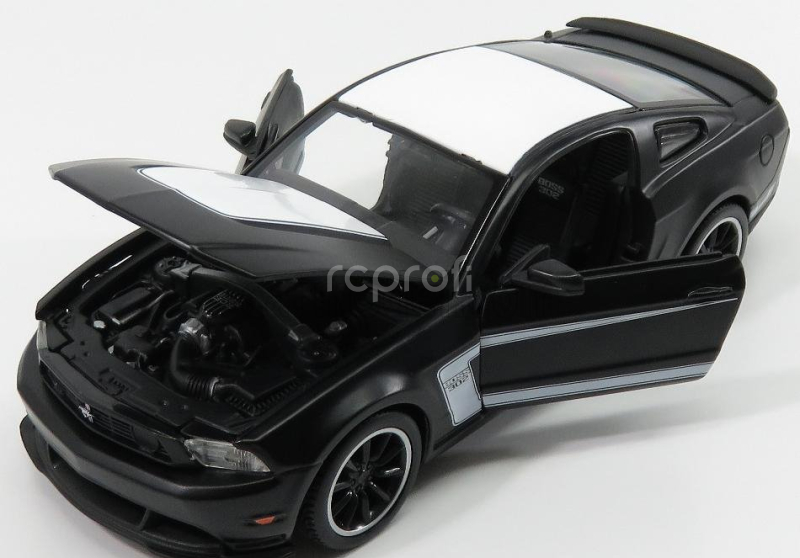 Maisto Ford usa Mustang Boss 302 Coupe 2012 1:24 Matná Černá Bílá