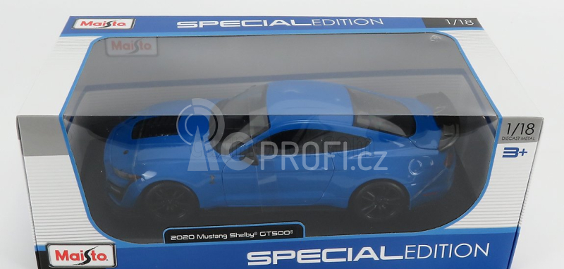 Maisto Ford usa Mustang Shelby Gt500 Coupe 2020 1:18 Světle Modrá
