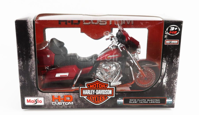 Maisto Harley davidson Flhtk Electra Glide Ultra Limited 2013 1:12 Red Met Black