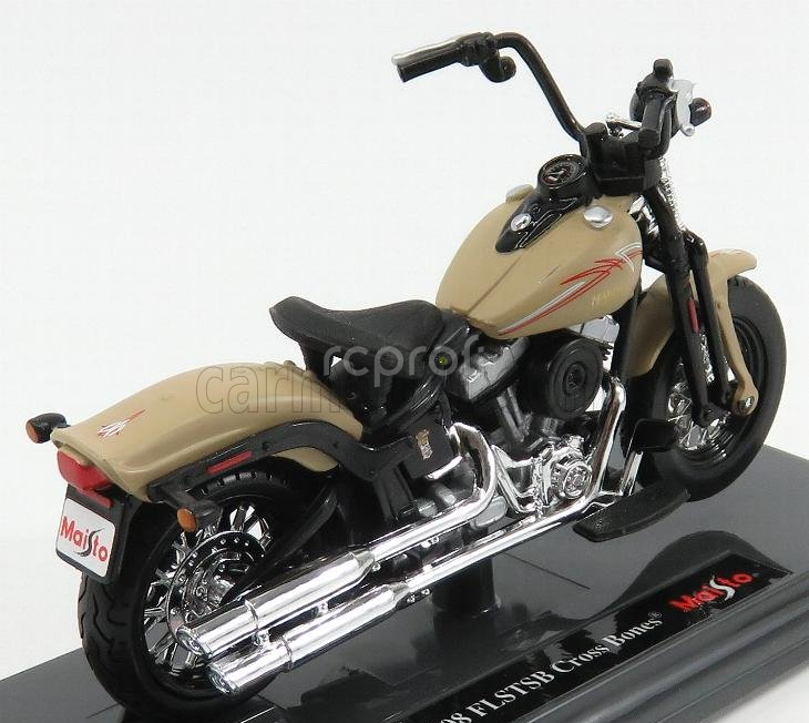 Maisto Harley davidson Flstsb Cross Bones 2008 1:18 Beige