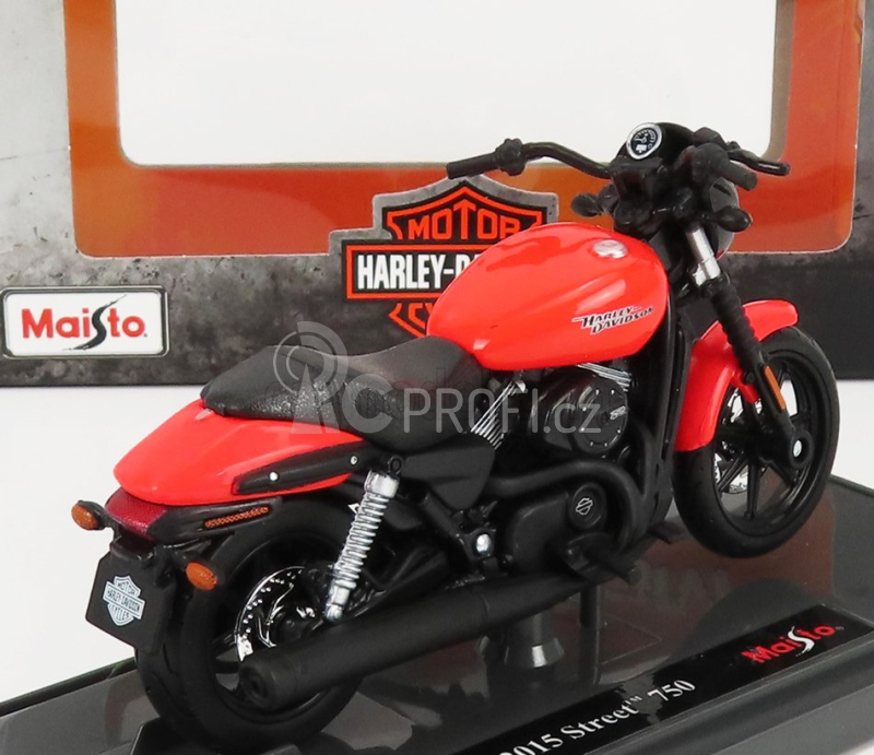 Maisto Harley davidson Street 750 2015 1:18 Červená Černá