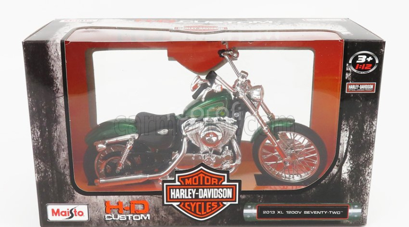 Maisto Harley davidson Xl 1200v Seventy-two 2013 1:12 Green Met